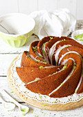 Courgette Lime Bundt Cake with Drizzled Icing