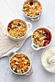 Berry crumble with chia seeds