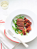 Marinated Duck with Peppered Strawberries