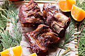 Marinated grilled ribs (Mexico)