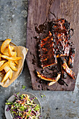 Spicy pineapple and hoisin barbecue ribs