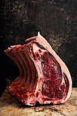 Raw prime rib steaks
