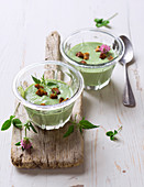 Cold herb and quark soup