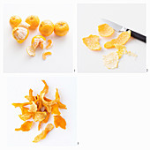 Mandarinenschale trocknen
