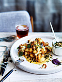 Gebratener Blumenkohl mit weißem Miso, Sesam und Furikake (Japan)