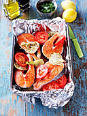 Baked Salmon with Fennel and Tomato