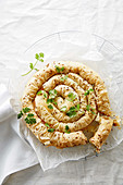 Cauliflower filo pie