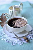 Acorn coffee with chocolate cream