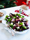 Roast Beetroot and goat s cheese salad
