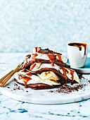 Schokoladen-Banoffee-Pancakes