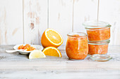 Citrus fruit spreads with agar-agar (low GL)