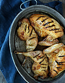 Grilled chicken parts with tarragon