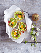 Caprese muffins with quail's eggs (low carb)