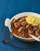 Meatballs in a lime and coconut sauce