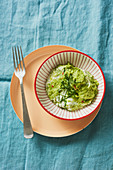 Mushy peas with chilli and mint
