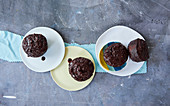 Gluten-free and sugar-free chocolate muffins with dates and bananas