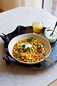 Dhal with red lentils and parsnips