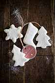 Christmas tree decorations made from marshmallow