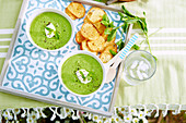 Chilled Pea and Mint Soup