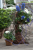 Blue-White Planted Willow Sculpture