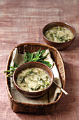 Rice pudding with atractylodes (Korea)
