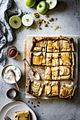 Preparation and cooking of a Maple Buckwheat Apple Galette with Walnut Frangipane