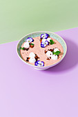 A sweet good morning bowl with goji berries and marshmallows