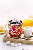 Nutella mug cake with Marshmallows