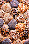 A variety of seeded rolls
