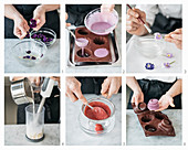 Violette Bayerische Creme auf Namelaka zubereiten
