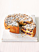 Gluten free blueberry crumble cake
