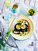 Mushroom and Egg Bruschetta with Sage Butter