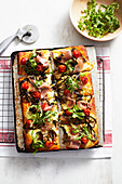 Eggplant and Prosciutto Pizza