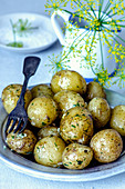 Dill potatoes with salt