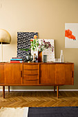 Retro sideboard in living room