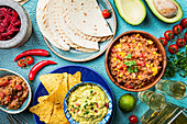 Verschiedene mexikanische Gerichte