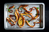 Grilled octopus with spices