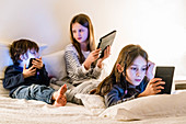 Children using digital devices