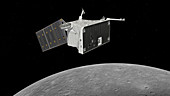 BepiColombo planetary orbiter at Mercury, illustration