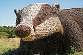 Large badger willow sculpture