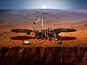 InSight lander on Mars, illustration