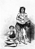 Samoan women, 19th Century illustration