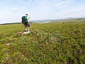 Climate researcher studying permafrost