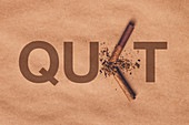 Quitting smoking, conceptual image