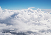 Clouds from aeroplane window