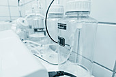 Bottles in laboratory