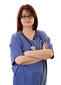 Doctor with arms folded and stethoscope