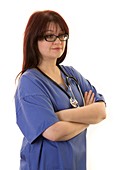 Doctor with arms folded and stethoscope