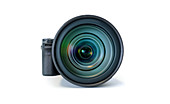 Digital mirrorless camera with zoom lens
