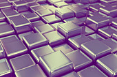 Metallic cubes, illustration